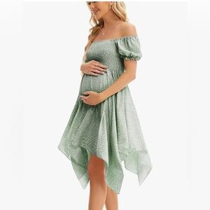 Maternity Puff Sleeve Dress